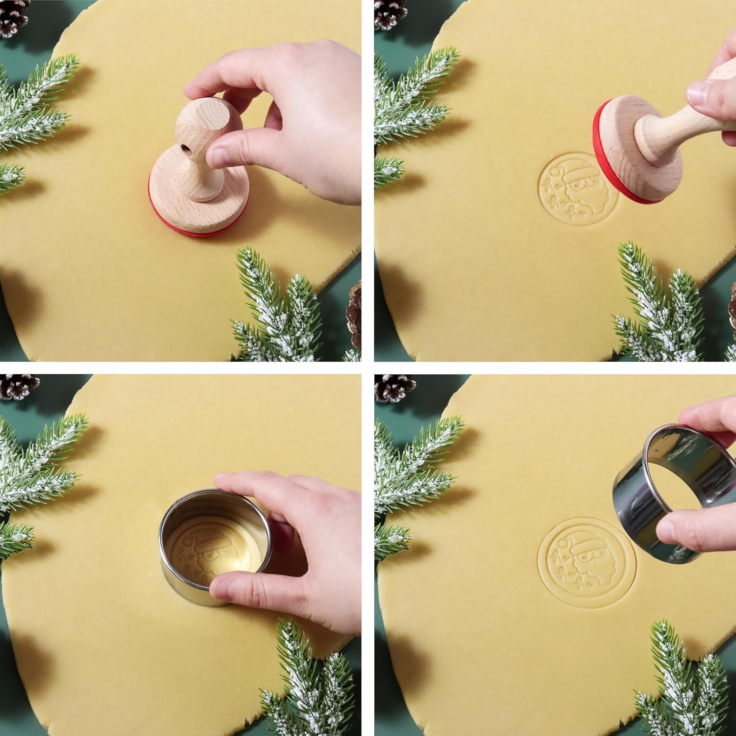 Set de 7 ștampile de embosare cu fursecuri de Crăciun, E Crăciunul