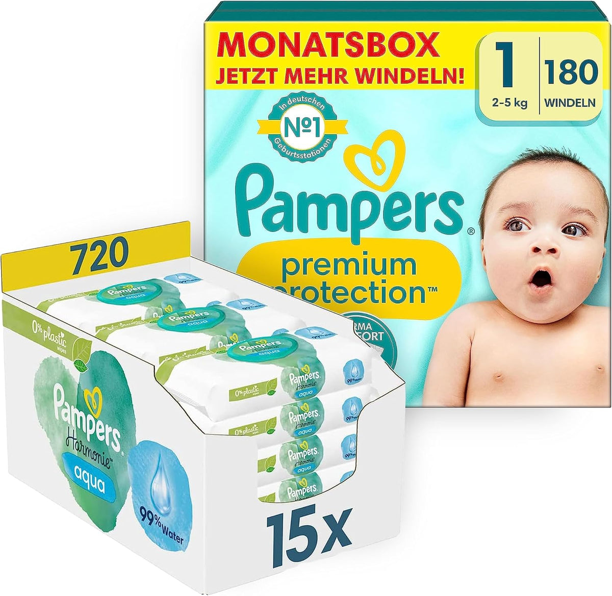Premium Protection Starter Pack 1 and Aqua wet wipes