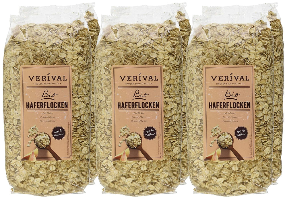 Verival Organic Oatmeal, Pack of 6 (6 x 500g)
