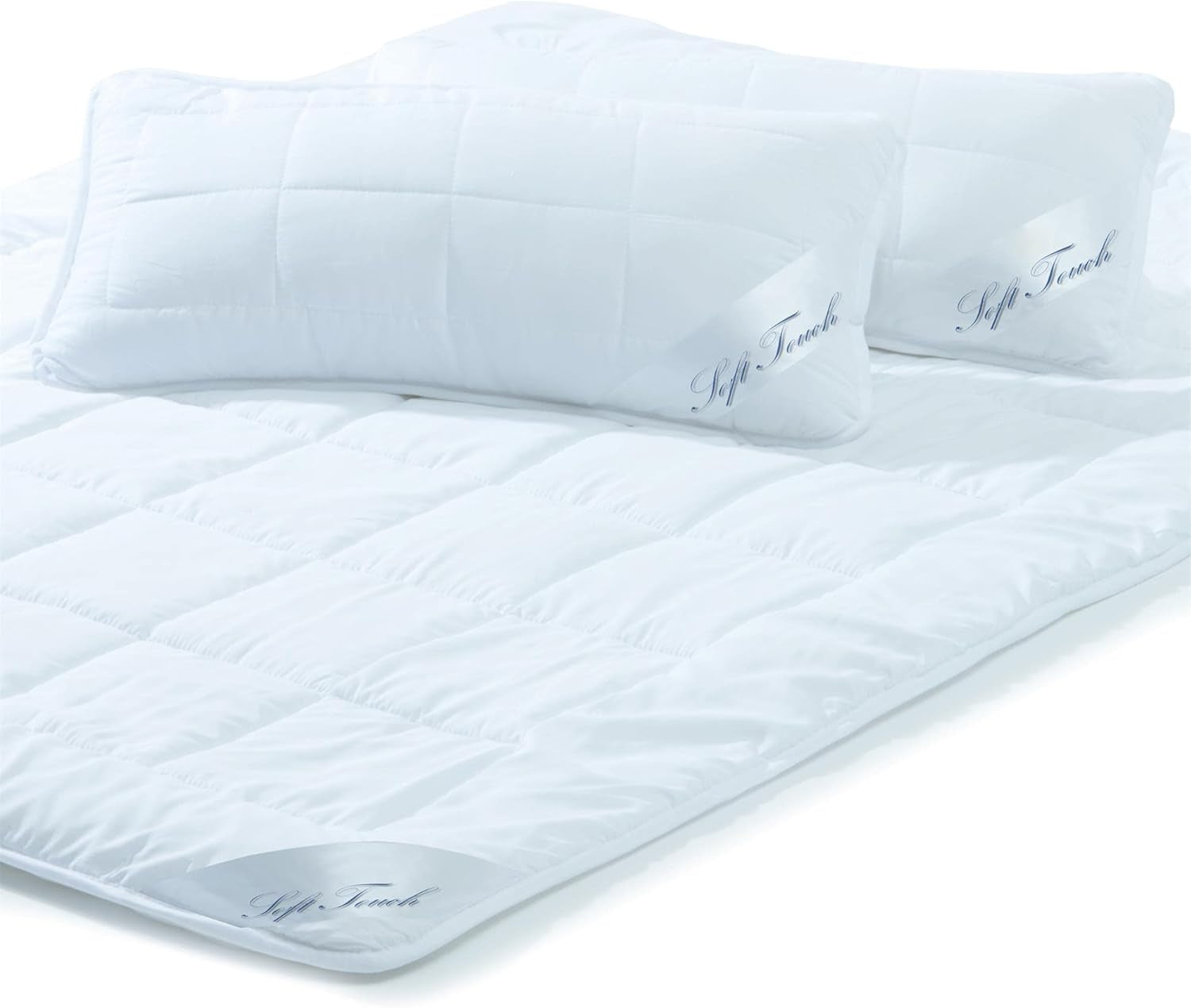 Aqua-Textil Soft Touch Set for children Duvet 100 X 135 Cm 250G and 350G with pillow 40 X 60 Cm 150G Duvet 4 seasons Climate control Oeko-Tex Duvets and quilts Naty Shop 200X200 Cm + 2X 40X80 Cm Summer