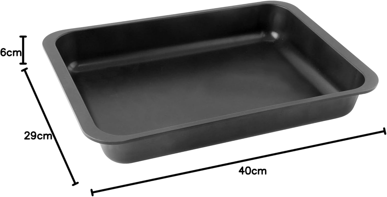 Zenker Ofenbackform (40 X 6 X 29 Cm) SPECIAL COOKING, Rechteckige Ofenform Mit Antihaftbebeschichtung, Backform Mit Extra Hohem Rand (Farbe: Schwarz), Menge: 1 Stück Molds and trays for baking Naty Shop