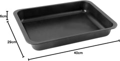 Zenker Ofenbackform (40 X 6 X 29 Cm) SPECIAL COOKING, Rechteckige Ofenform Mit Antihaftbebeschichtung, Backform Mit Extra Hohem Rand (Farbe: Schwarz), Menge: 1 Stück Molds and trays for baking Naty Shop
