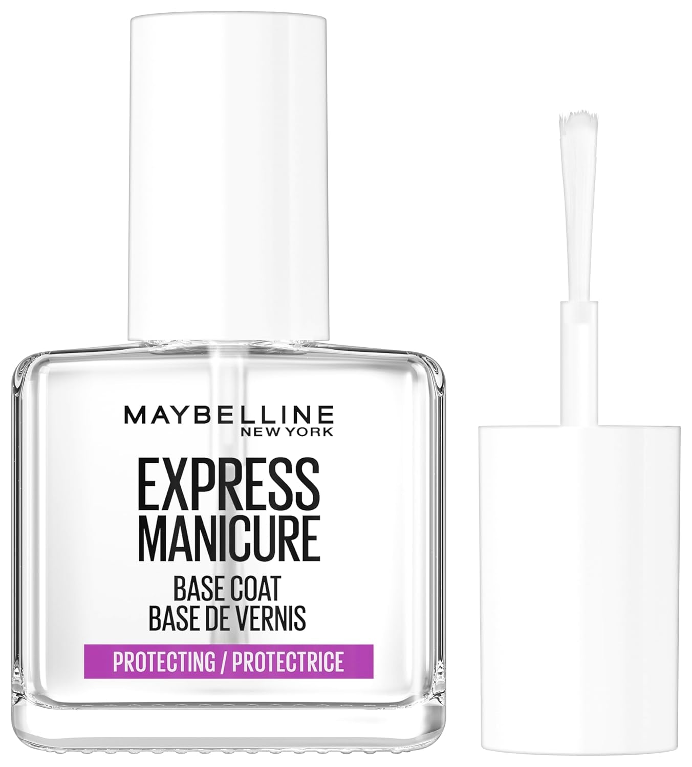 Maybelline New York Nail Polish, Transparent Base, Super Stay Strength & Protecting Base Coat, 12 ml