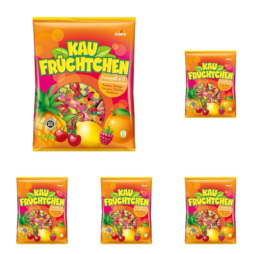 Kaufrüchtchen – 1 x 425G – caramels with five fruit flavors Naty Shop