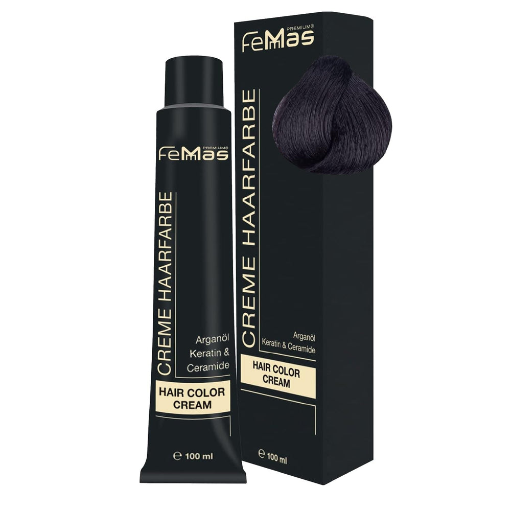 FemMas Hair Colour Pure & Mix Red I Cremă profesională cu ulei de argan, keratină și ceramide I Ca o vopsea de păr permanentă sau nuanță pentru rezultate radiante, de lungă durată I 100 ml