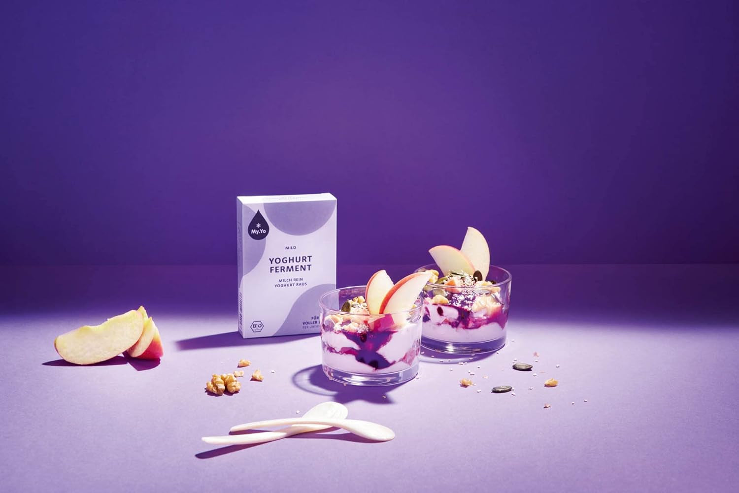 Bio Joghurtferment Mild | 6x5 gr | Joghurtkulturen für bis zu 30 L selbst gemachten mild Joghurt