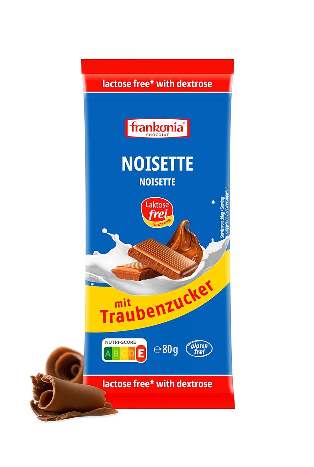 Frankonia Noisette with chocolate and dextrose, lactose and gluten free, 80 grams