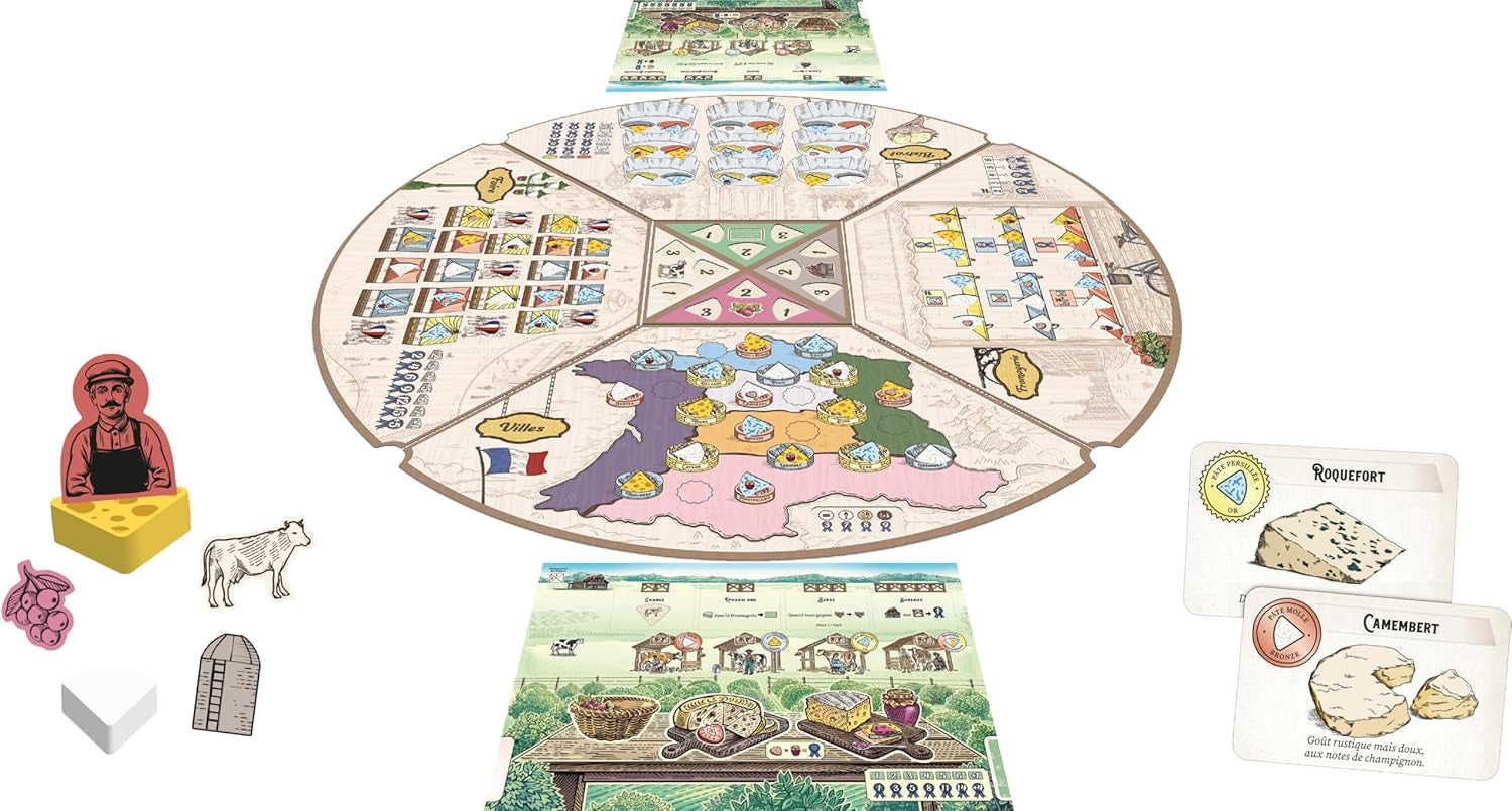 Asmodee - Cheese - Road to Infamy - Strategy Board Game - Worker Placement - Master Cheese - Ages 14+ - 1 to 4 Players - 40 Minutes - French Version