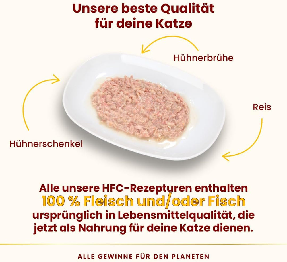 Almo Nature HFC Hrană umedă naturală pentru pisici - pulpe de pui, pachet de 24 (24 x 70g)