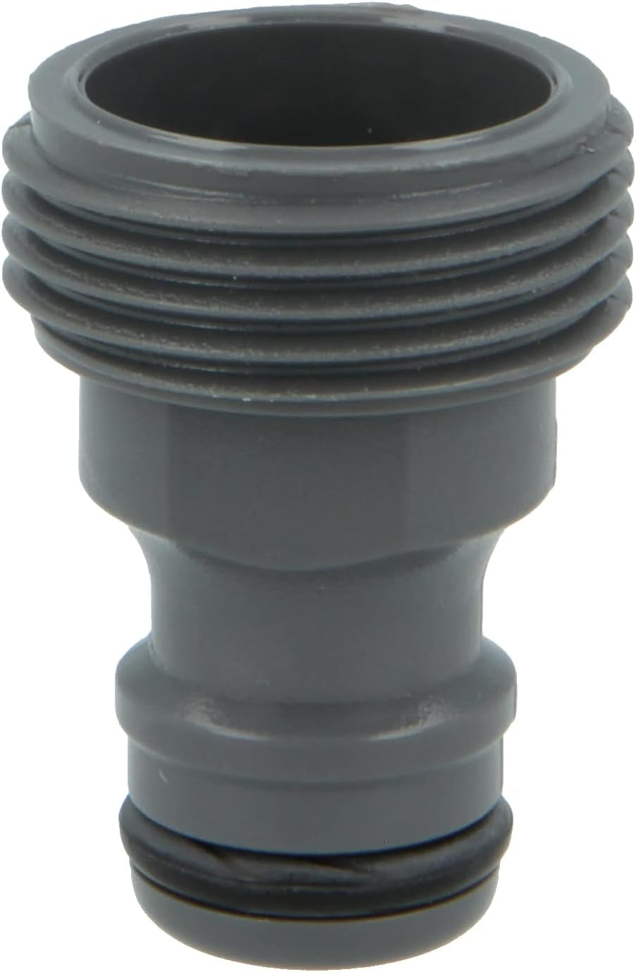 Amig - Adaptor mascul pentru conexiune robinet de 3/4 inch | Conexiune rapidă și ușoară pentru conducte de apă | Conexiune filetată | Plastic ABS și cauciuc | Gri