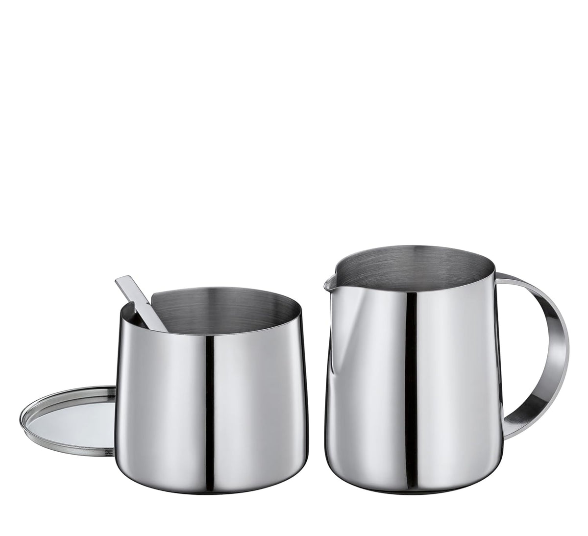 Cilio DELIZIA Zahniță și Cană de Lapte | Set de Cafea | Cană de Lapte și Recipient din Oțel Inoxidabil | Stivuibil | Cu Lingură | Porții 250 ml Lapte și 220 g Zahăr