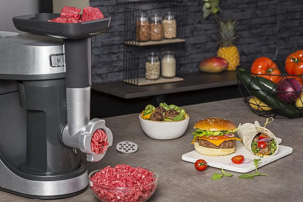 Robot de bucătărie Krups KA631D Master Perfect Gourmet | 1100 wați | 8 viteze | Bol din oțel inoxidabil de 4,6 litri | 5 accesorii: set de coacere, bol flexibil, unitate de mărunțire | oțel inoxidabil periat Mama si Copilul Naty Shop