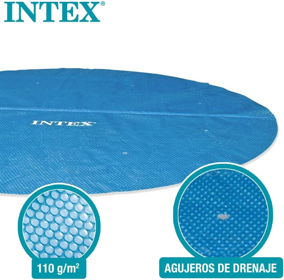 Prelată solară Intex pentru piscine Easy și Frame, lățime 305 cm, grosime 120 microni, dimensiune fabricată: aprox. 290 cm, 28011 Albastru
