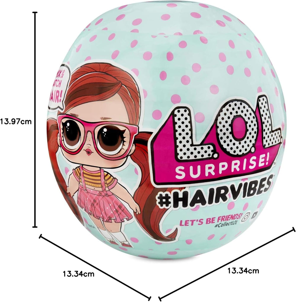 Păpuși de colecție LOL Surprise pentru fete - Cu 15 surprize și coafuri diferite - #Hairvibes Dolls
