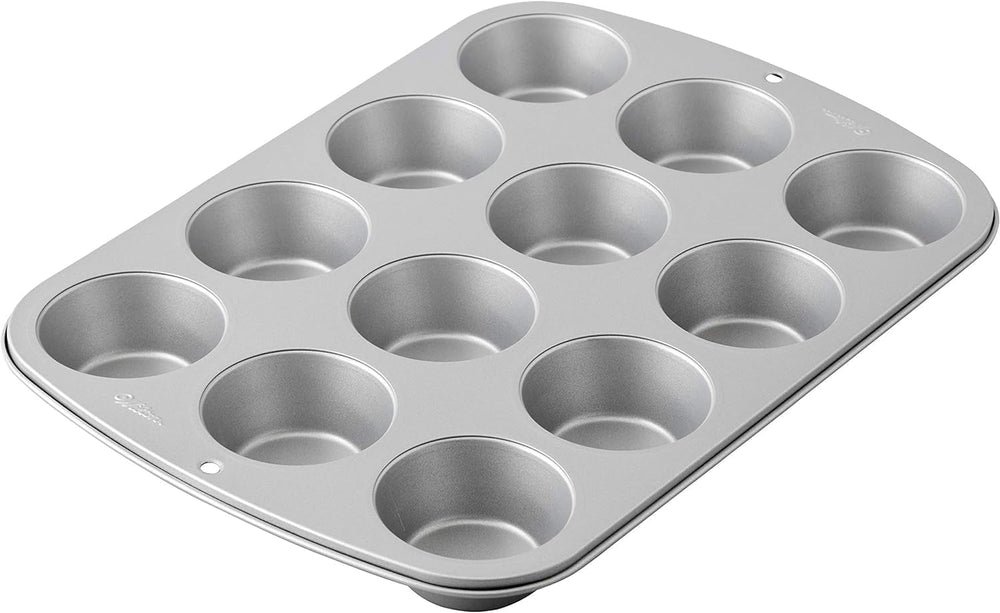 Wilton 03-3118 Cupcake- /Muffin Backform, Recipe Right, Antihaft, 12 Vertiefungen, Grau Molds and baking trays Naty Shop