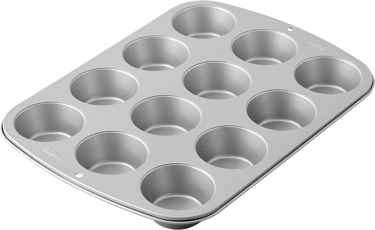 Wilton 03-3118 Cupcake- /Muffin Backform, Recipe Right, Antihaft, 12 Vertiefungen, Grau Molds and baking trays Naty Shop