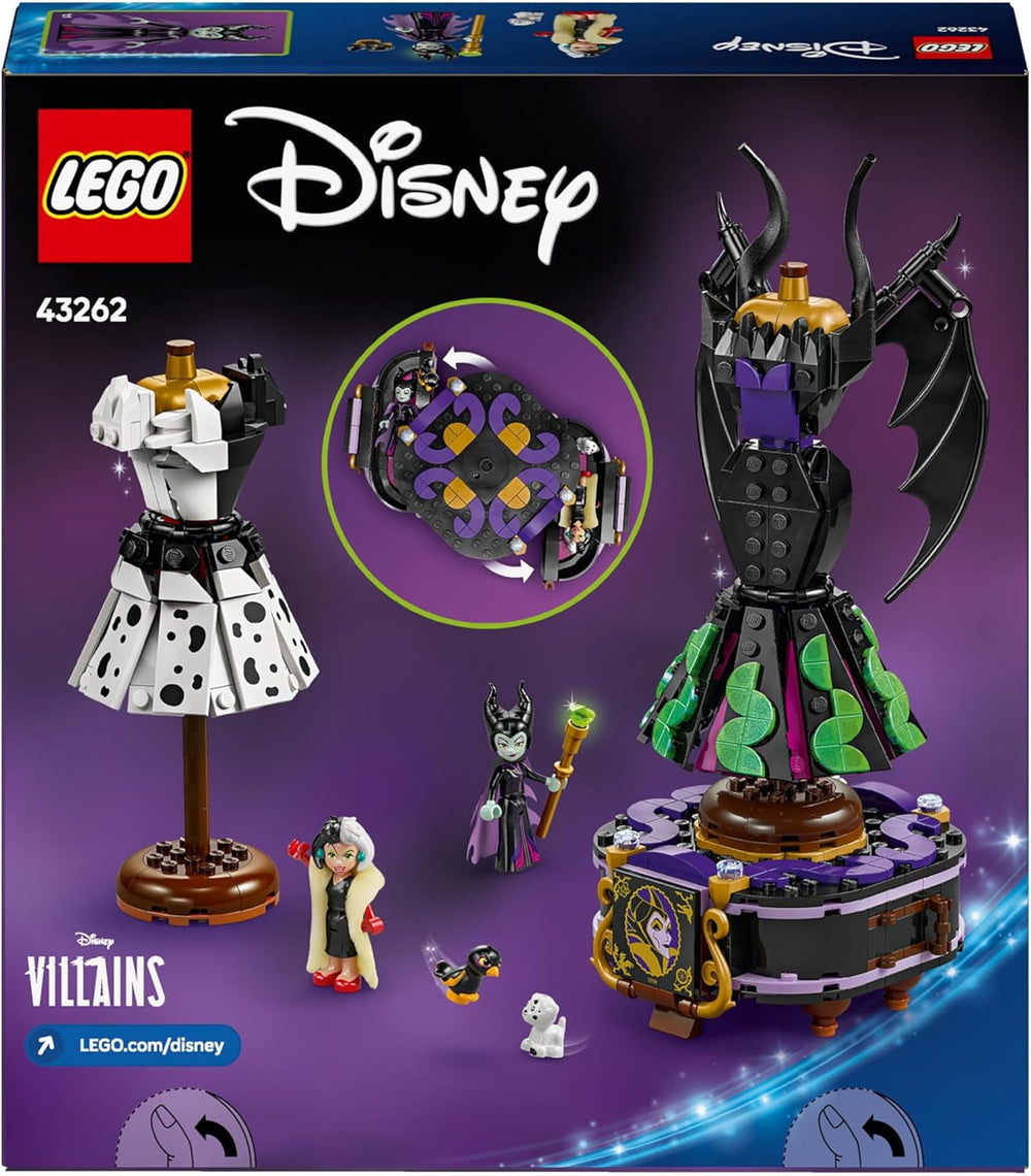 LEGO Ç€ Disney Villains The Dresses Of Maleficent And Cruella De Vil - Toy for boys and girls from 9 years - Incl. 2 Mini Dolls and 2 Animal Figures - Birthday Gift for Fans 43262 Building Sets Besuche den LEGO-Store