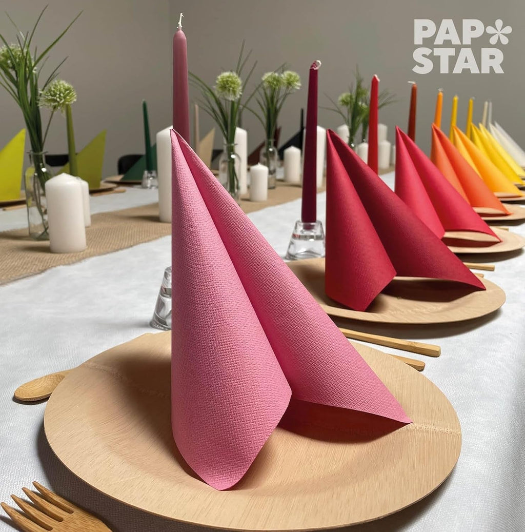 Șervețele Papstar, șervețele de țesut Champagne Royal Collection 1/4-fold, dimensiune 40 X 40 Cm, 1 X 50-pack, șampanie / crem