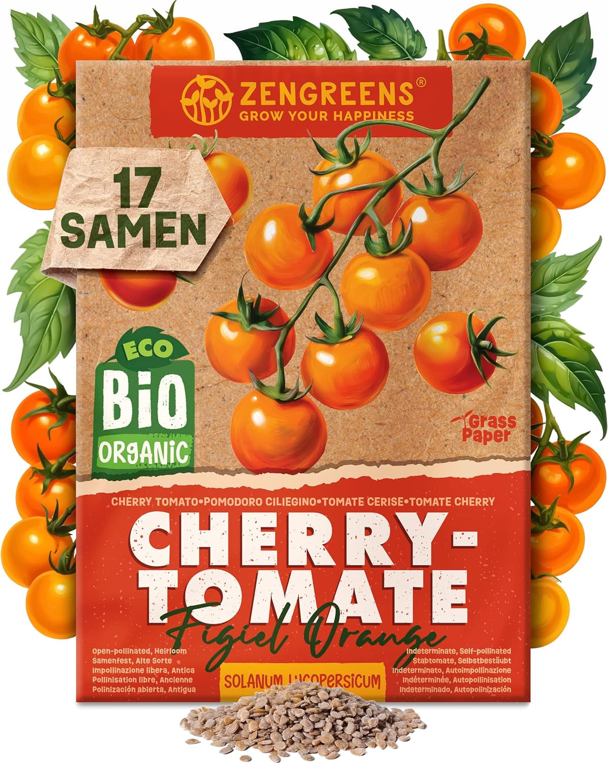 Organic Tomato Seeds in a Set of 10 - 10 Tomato Seeds for Easy Growing in the Garden, Balcony or Raised Bed - Plant Seeds - Seedlings