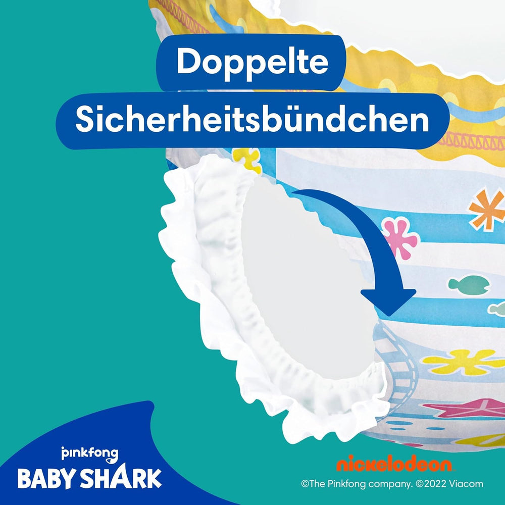 Pampers Size 5-6 Splashers Baby Shark Limited Edition 10 Pack Disposable Swim Diapers For Safe Water Protection