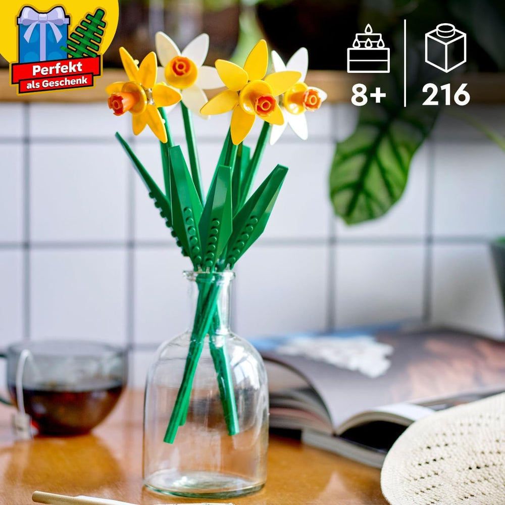 Daffodils LEGO Botanicals - Easter gifts for girls and boys - Artificial flowers for children - Flower bouquet as room or office decoration - Gift for women - 40747 Building sets Besuche den LEGO-Store