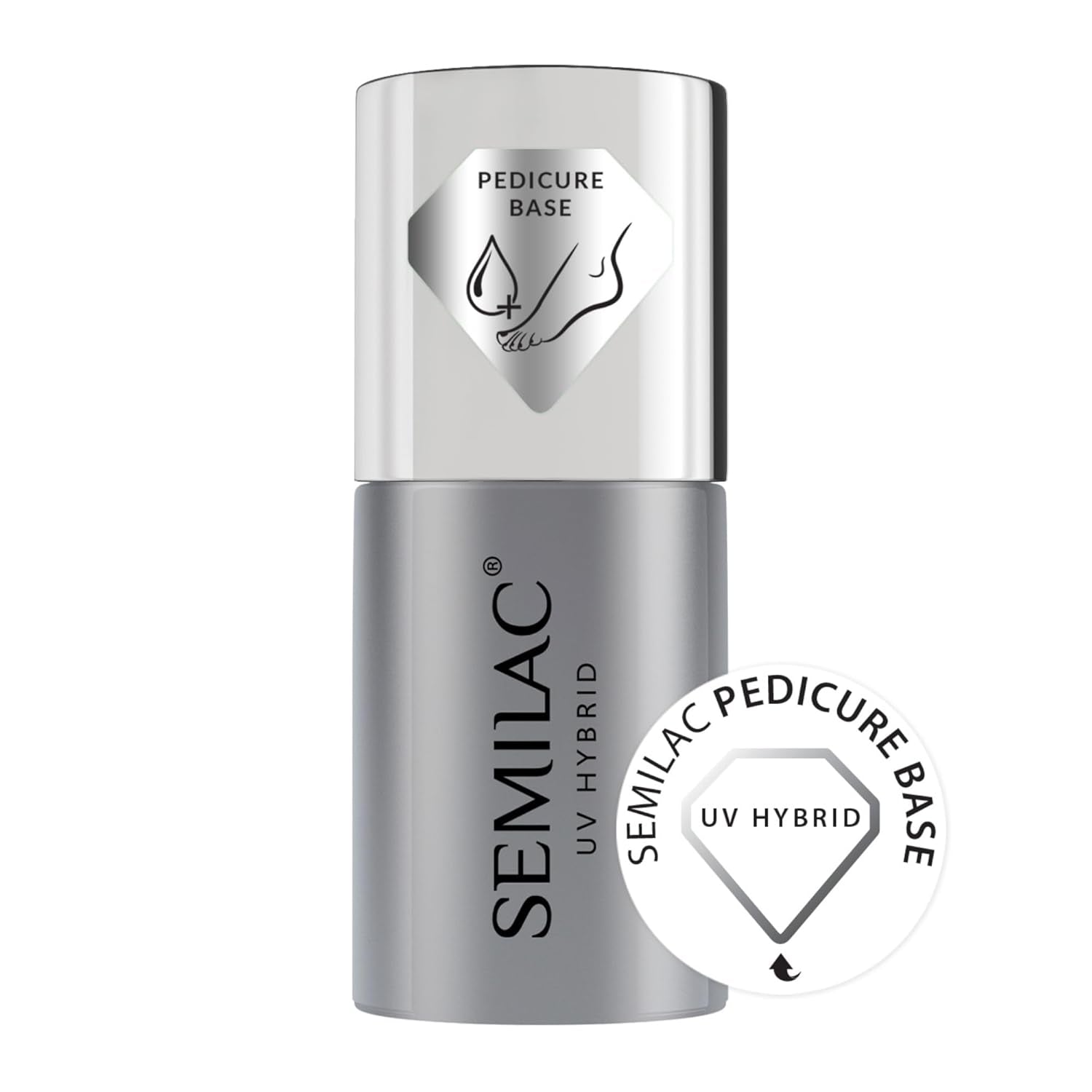 Semilac Pure&Clean UV nail polish base 7 ml – Self-leveling hybrid base for sensitive nails