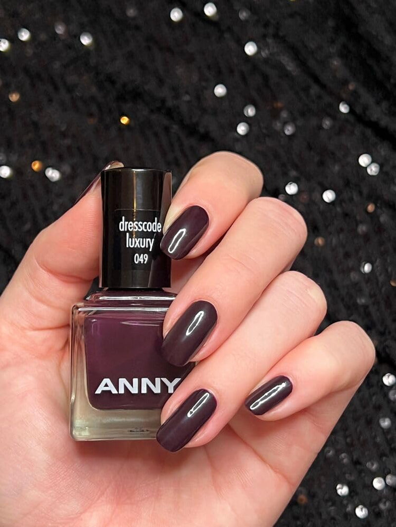 Oja ANNY – Oja colorată de înaltă calitate cu strălucire de lungă durată, rezistentă la ciobire și cu uscare rapidă, culoare: Dresscode Luxury - 15 ml