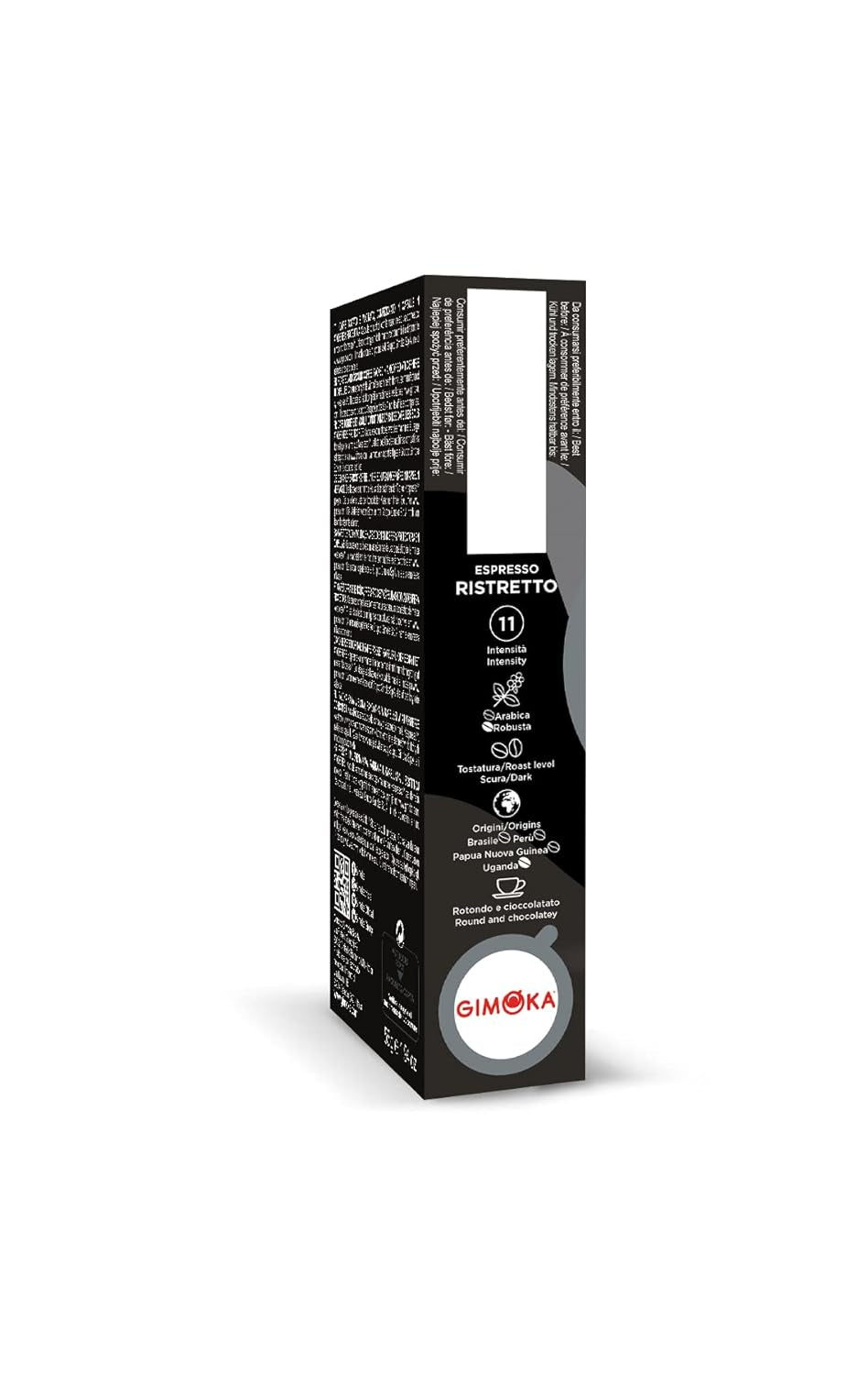 Gimoka Kaffeekapseln Espresso Ristretto, Intensität 11/13-100 Kapsel aus Aluminium - Kompatibel mit Nespresso* Haushalts-Espressomaschinen - 100 Stück (10 x 10 Getränke) - Hergestellt in Italien