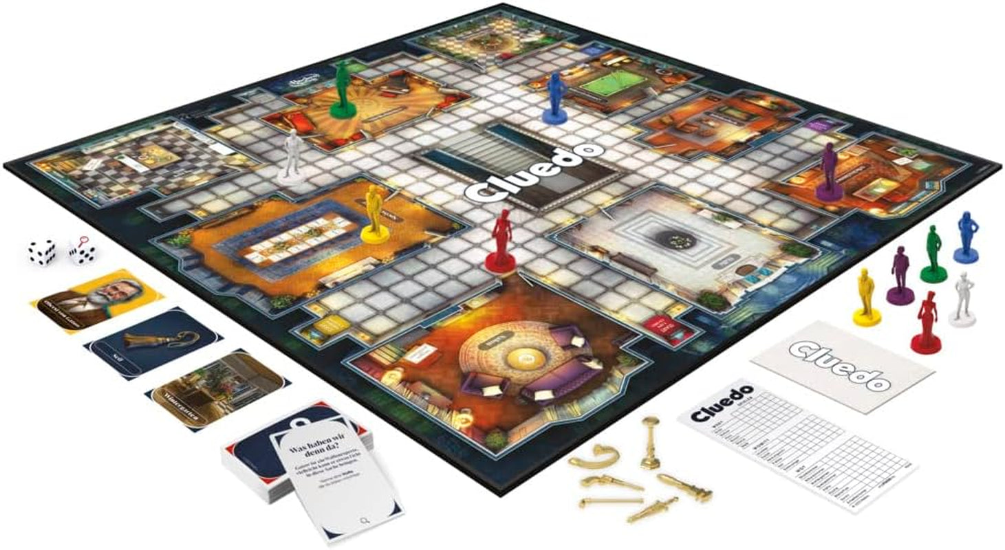 Hasbro Gaming Cluedo Board Game for Kids Ages 8 and Up, Redesigned Cluedo Game for 2 to 6 Players, Detective and Puzzle Game, Mystery Game Perfect for