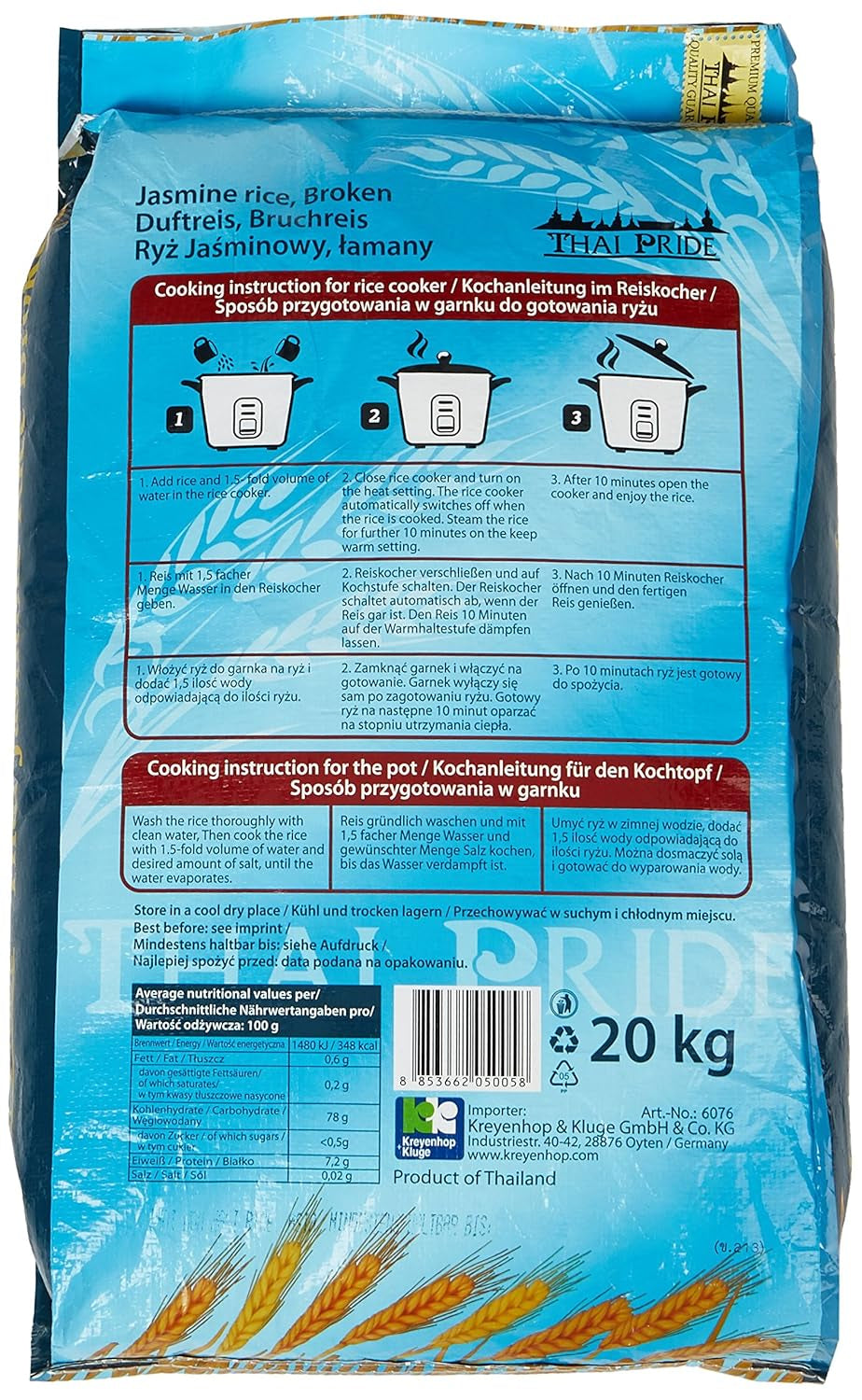 Fragrant broken rice, 1 package (1 x 20 kg)
