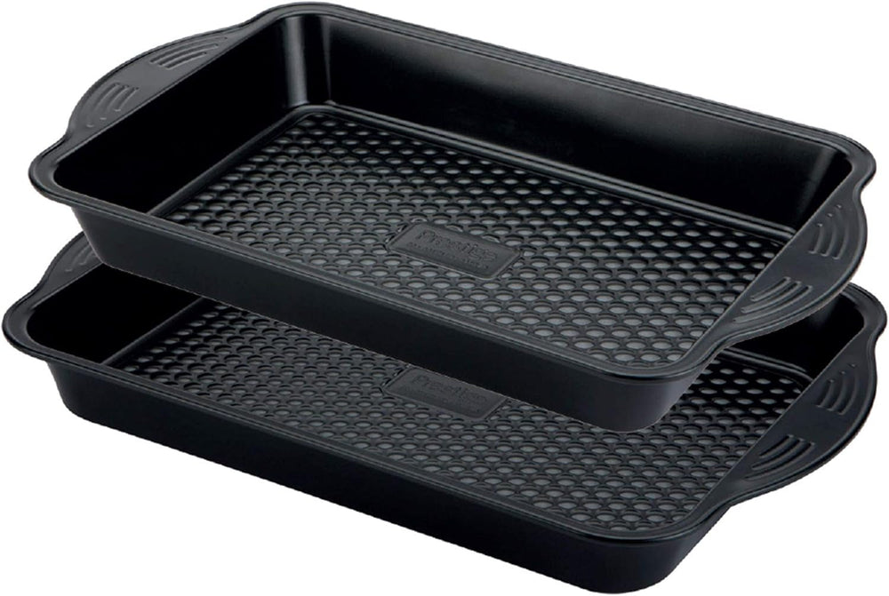 Prestige 48227 Aerolift Muffin Zinn, Carbon Steel, Schwarz Molds and baking trays Naty Shop 2 Teilig Auflaufform Set