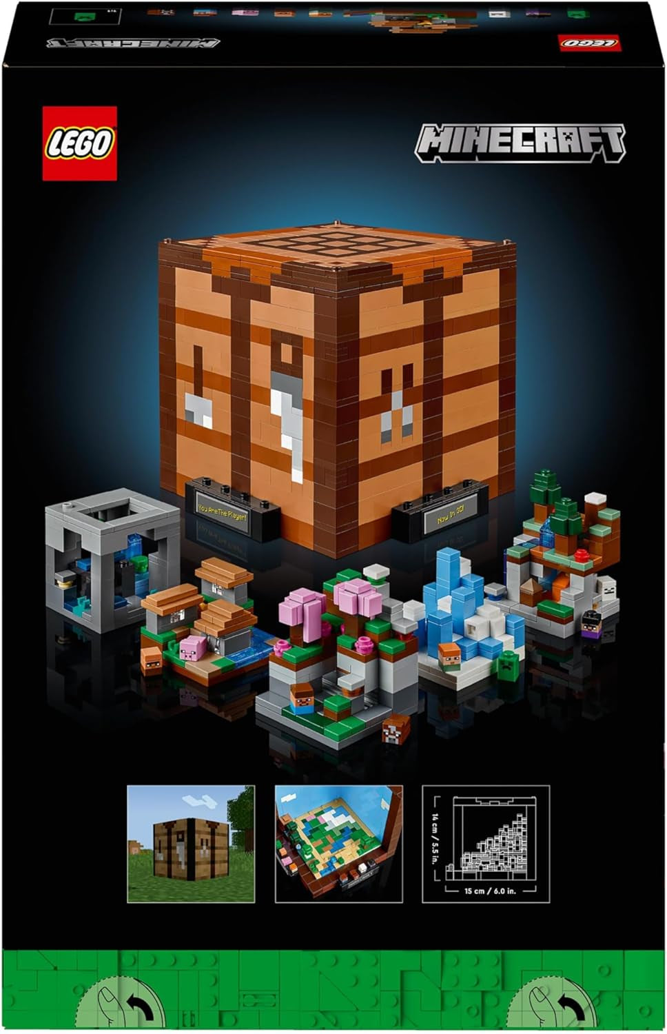 LEGO Minecraft The Workbench Building Set 8 Figures Video Game Set Including Steve Alex Creatures and Biomes 15th Anniversary Model Gift Idea for Adults Men Women 21265 Building Sets Beuche den LEGO-Store