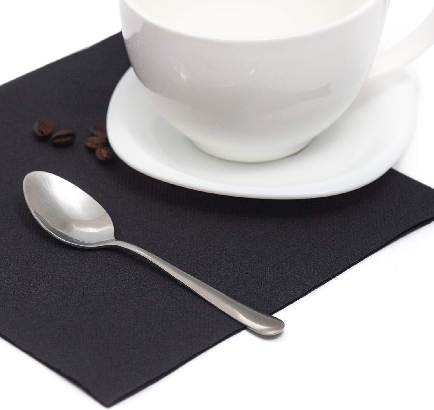 Șervețele Papstar / Șervețele Tissue Negre "Royal Collection" 40 X 40 Cm, 1/4-Fold, ideale pentru catering, gospodărie sau petreceri, #10452, 1 X 50Pack