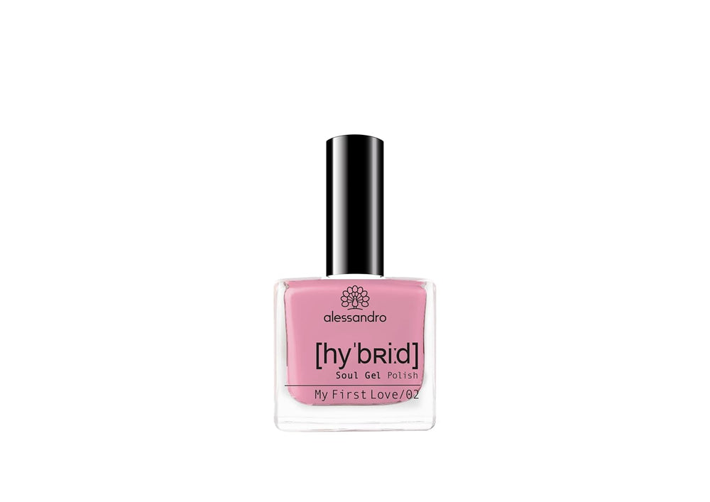 HYBRID nail polish alessandro Pink Melon - vibrant shade of pink with fine glitter particles - Perfect nails in just 3 steps, without LED - lasts up to 10 days! 8 ml