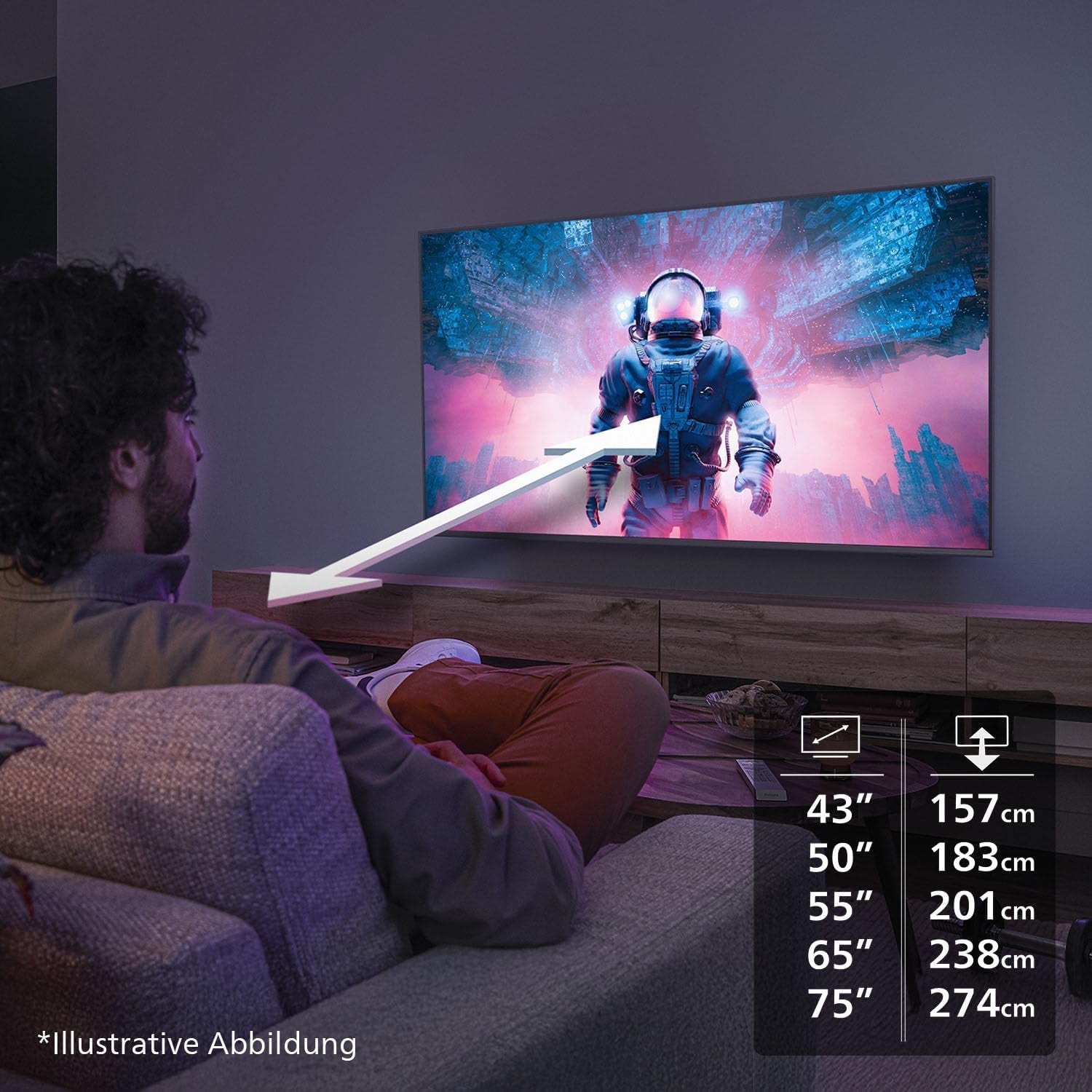 Televizor inteligent LED Philips 43PUS7800 4K - ecran de 43 de inci cu Pixel Precise Ultra HD, platformă Titan OS și sunet Dolby Atmos - Funcționează cu Alexa și Google Assistant