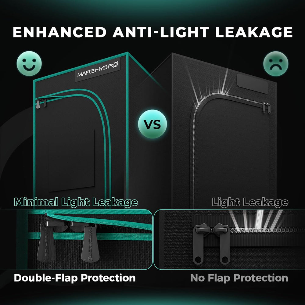 MARS HYDRO Grow Tent 60x60x140cm, Indoor Grow Tent, Reflective Mylar Grow Tents for Hydroponics, Removable Bottom Tray for Plant Growing Space