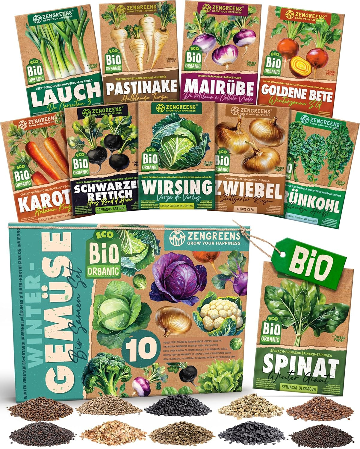 Organic Basil Seeds in a Set of 6 - 6 Basil Seeds for Easy Growing in the Garden, Balcony or Raised Bed - Plant Seeds - Seedlings