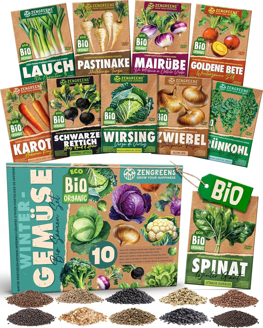 Organic Basil Seeds in a Set of 6 - 6 Basil Seeds for Easy Growing in the Garden, Balcony or Raised Bed - Plant Seeds - Seedlings