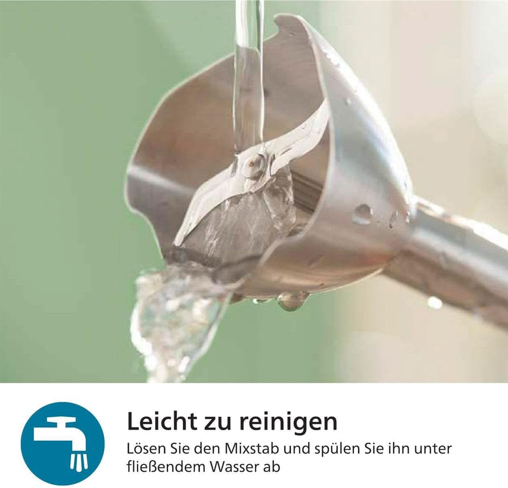 Philips 5000-Serie Stabmixer - 1200W Leistung. Promix-Technology. Led Geschwindigkeitsanzeiger. Stufenlose Geschwindigkeitseinstellung. Compact Design. Leicht Zu Reinigen. Schwarz (HR2681/00) Kitchen Naty Shop