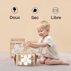 ECO BOOM Bamboo Baby Diapers - Size 6 (20kg), Plant-Based Pull-Up Diapers (17pcs) - Premium Organic, Fragrance Free, Skin Friendly, Super Absorbent