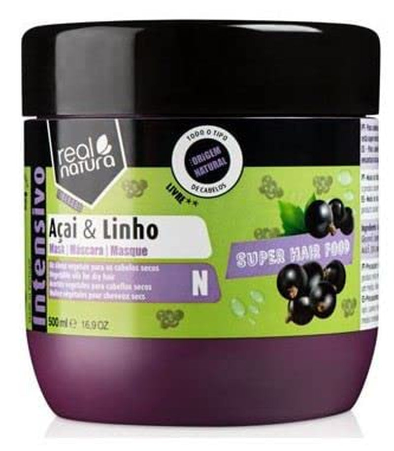 - Super Hair Food Mask Açaí and Linseed 500 ml - Unisex - Îngrijire intensivă pentru un păr puternic și sănătos Masca de par Naty Shop Titlu implicit