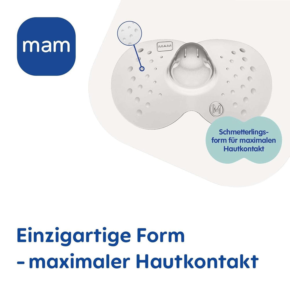 MAM Stillhütchen Größe L (Ø 23 Mm) Im 2Er-Set, Extra Weiche Brusthütchen Zum Schutz Beim Stillen, Brustwarzenschutz Für Maximalen Hautkontakt Zwischen Mutter Und Kind Accessories Food and Breastfeeding Bebe Naty Shop