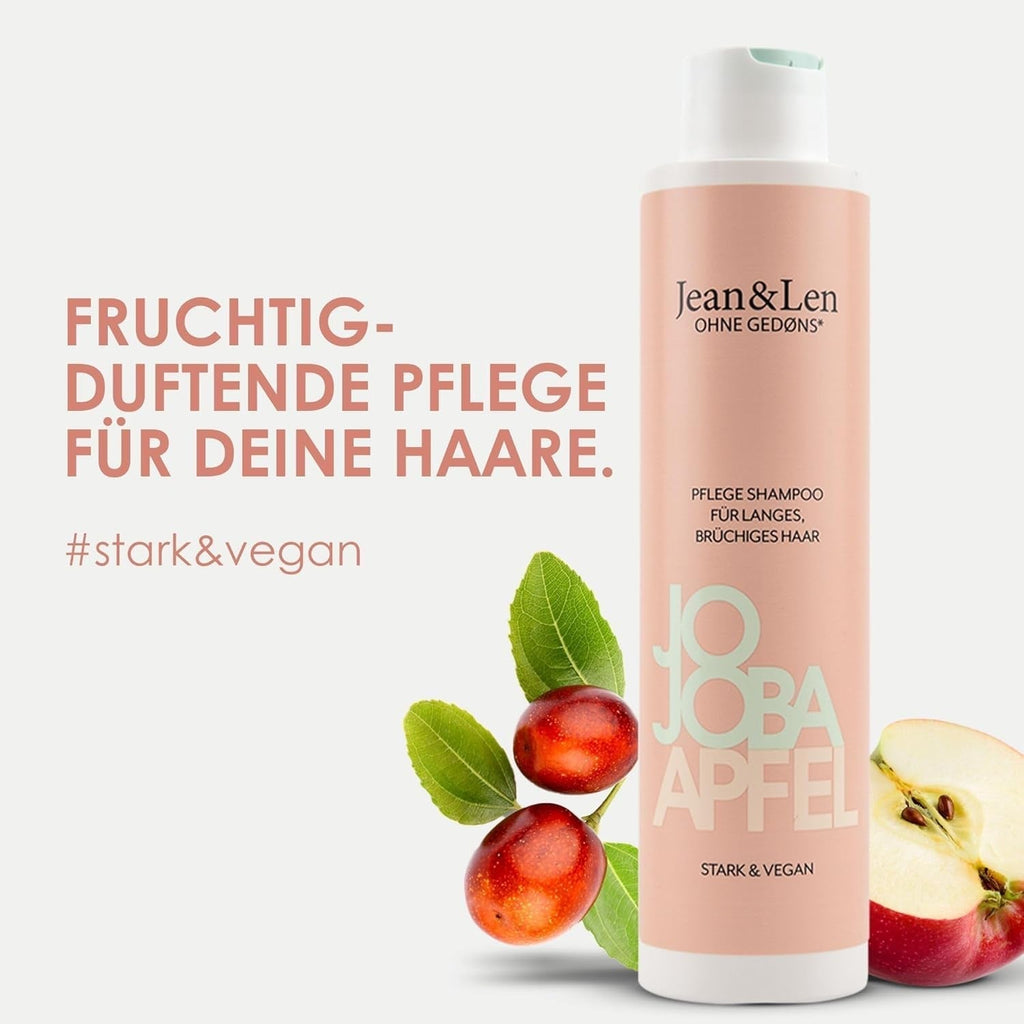 Jean & Len Care Shampoo Jojoba & Apple, hrănește părul lung și fragil, 300 ml Duș și baie Jean & Len