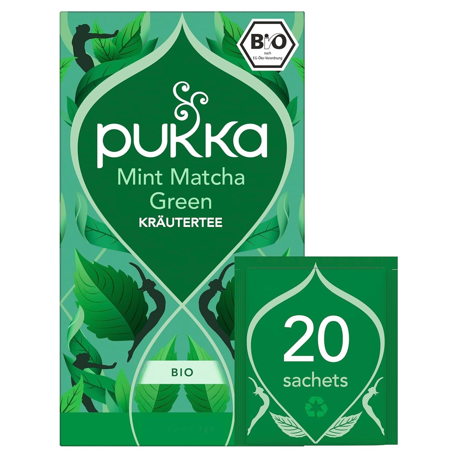 Pukka Matcha Green, pliculețe de ceai: ceai verde energizant cu matcha