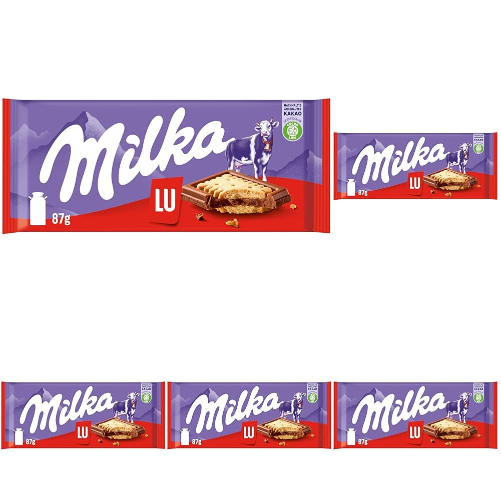 Milka LU – Alpine milk chocolate with crunchy LU biscuits – 87g