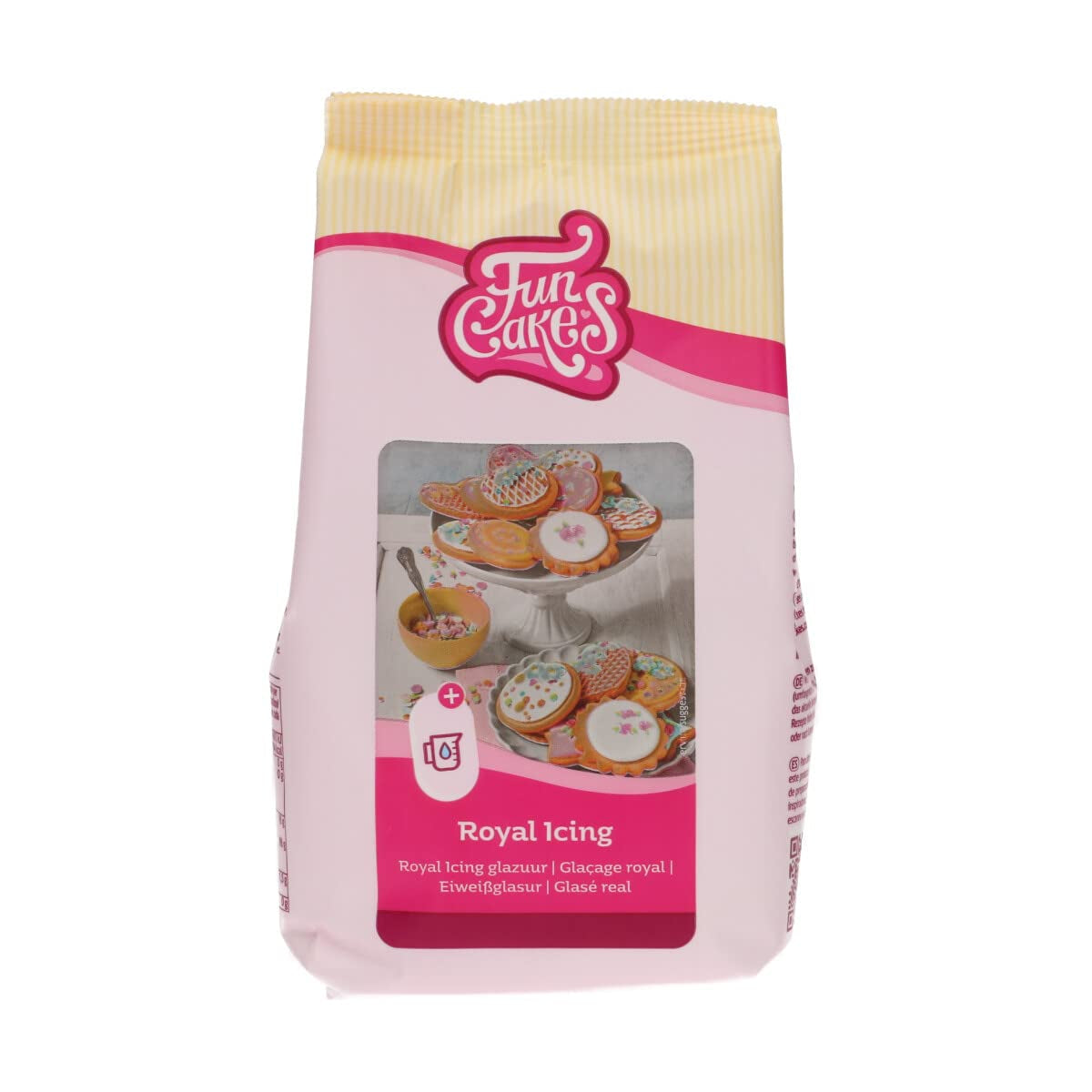 Funcakes Mix Für Royal Icing, Einfach Zu Berübenen, Zum Dekorieren Von Kuchen Und Keksen, Schöne Glasur, Nur Wasser Addenden, Halal., 450 G Glasuri si Decor Naty Shop Default Title
