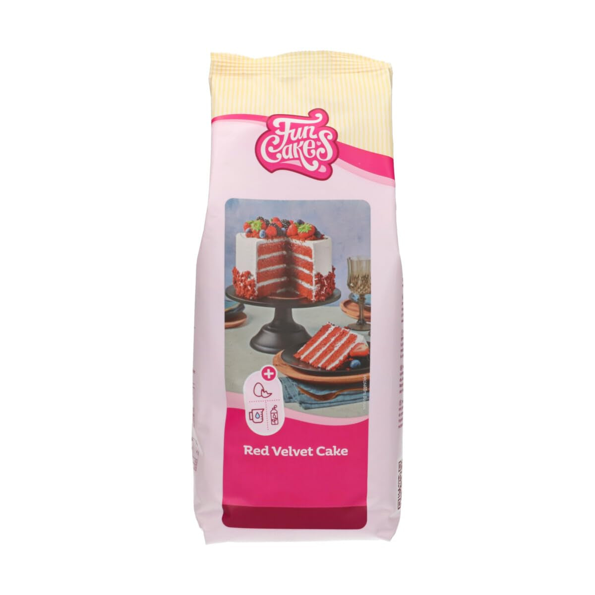 Funcakes Mix Für Red Velvet Cake: Einfach Zu Berübenender, Schön Weicher Und Flauschiger Kuchen Mit Leichtem Schokoladengeschmack, Auch Für Cupcakes Aus Rotem Samt Geeignet, Halal. 500 G. Mixture for baking and cooking Naty Shop 1 Kg (1Er Pack)