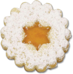 Städter Linzer cu stea ejectoare, oțel inoxidabil, argintiu-roșu, 4,8 x 4,8 x 4,8 cm