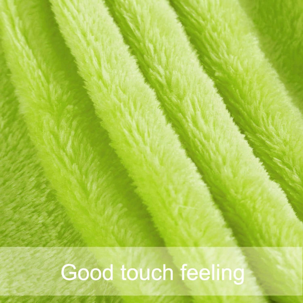 Sourcing Map Cozy blanket bedspread Soft & warm fleece blanket as a sofa blanket Sofa blanket Living room and cuddly blanket Woolen blanket soft velvet plush apple green 150X200Cm Beds and Blankets uxcell