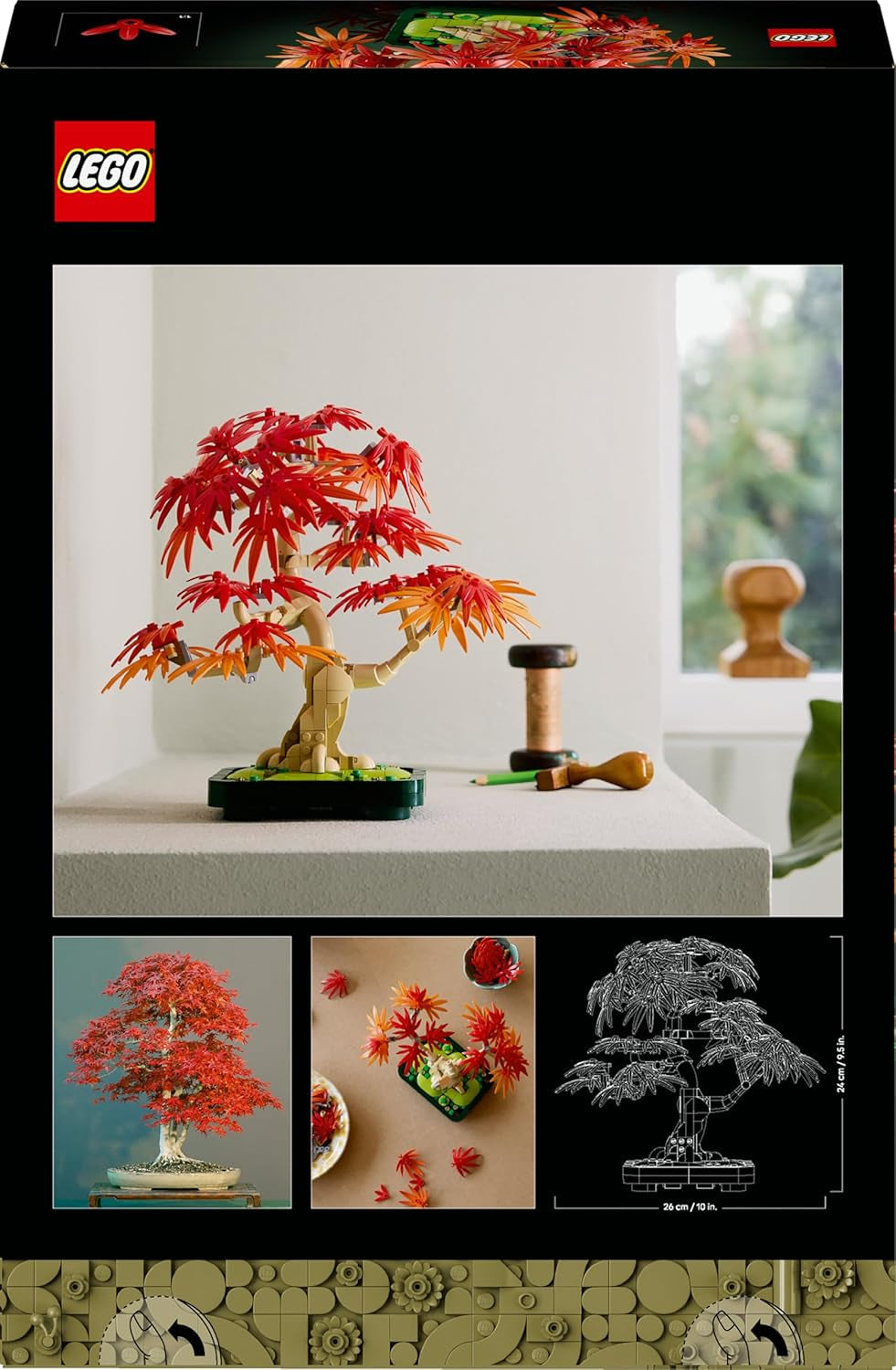 LEGO Botanicals Japanese red maple - Bonsai tree - Artificial plant kit with red and orange leaves, plus bowl - Home decor - Gift idea for adults - 10348 Building sets Besuche den LEGO-Store